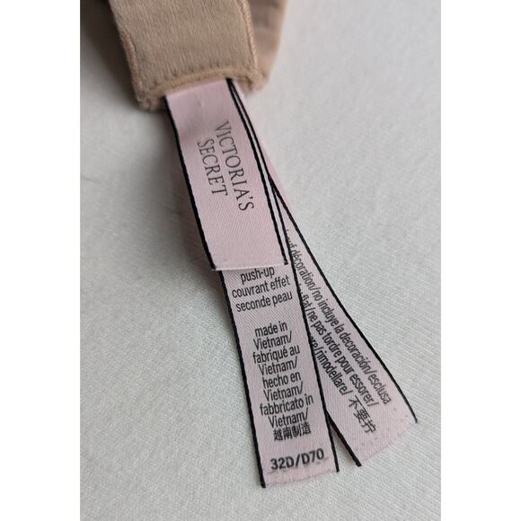 Lot 2 Victoria's secret Bra's muted purple and beige both 32D T shirt pushup EUC - Picture 12 of 13
